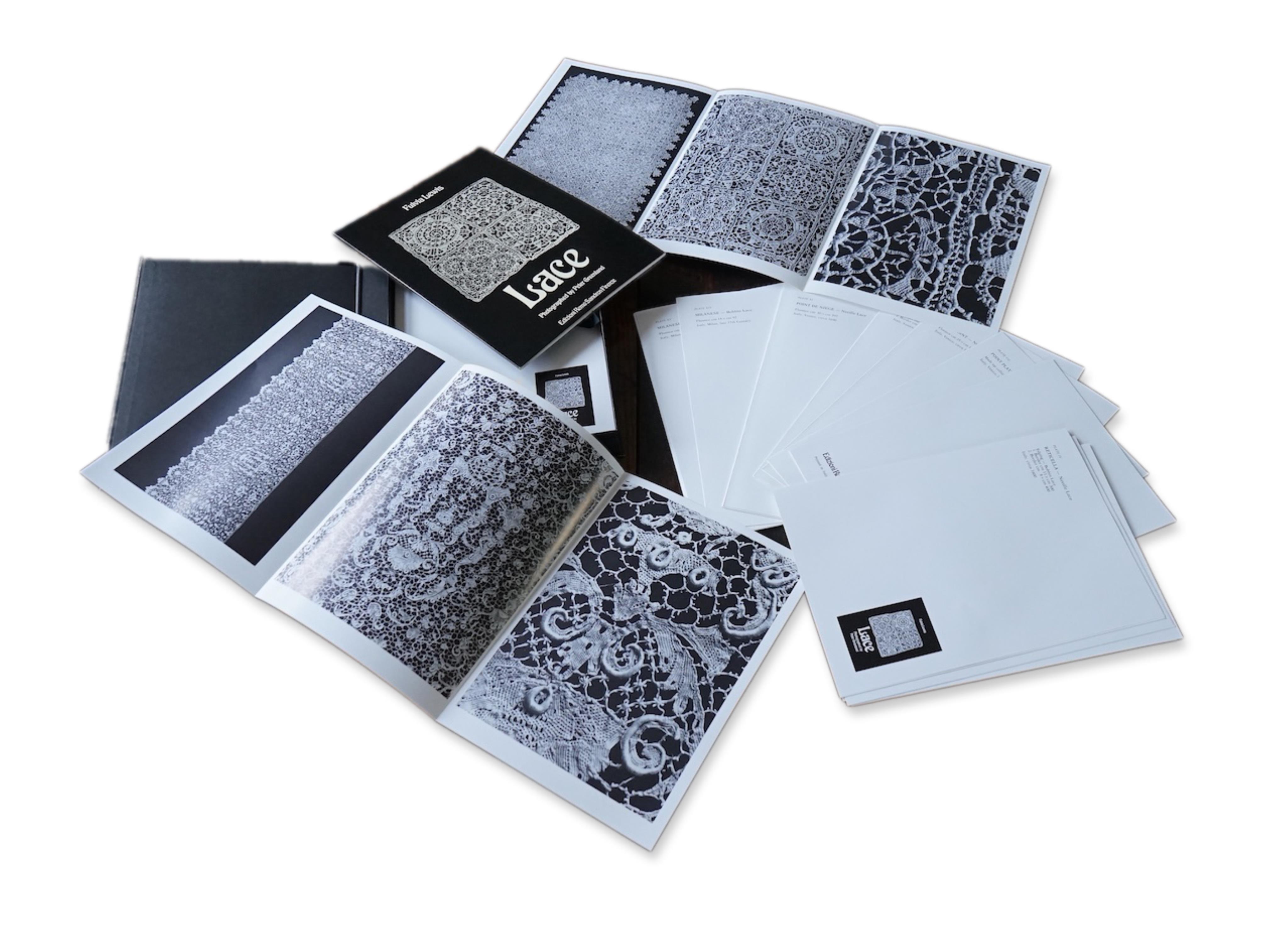 Lace, by Fulvia Lewis, a folio of photographs of the history of bobbin, and needle laces from early the 16th century to the 19th century.